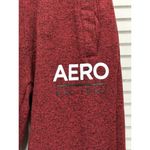 Aeropostale Red/Black Jogger Sweatpants Elastic Waist Pockets Size Medium Logo Photo 1