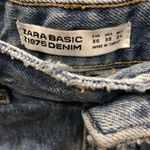 ZARA  denim mini skirt with floral embroidery sz xs Photo 3