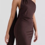 House Of CB  Angelina Asymmetric Halter Midi‎ Dress size S NWOT Photo 0