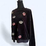 Juicy Couture Velour Crown Sweatshirt Size Large Photo 5