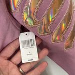 Disneyland Parks castle spell out iridescent graphic sweatshirt S Photo 7