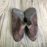 campanile made in Italy brown suede floral wedge 3” Heel womens size 39 … Photo 4