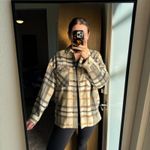 ZARA  Neautral Plaid Shacket Photo 12