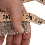 Vintage Y2K One Size Clear Beaded Belt With Pink & Green Accents Photo 4