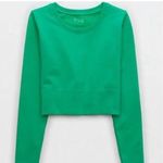 Aerie Seamless Long Sleeve Cropped T-Shirt Photo 0