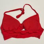 Kona Sol  Tie Front Bikini Top Red NWOT S Photo 2