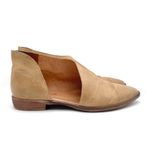 Free People  Royale Cutout Flat Size 39.5 /9 Tan Leather Pointed Toe Boho Western Photo 6