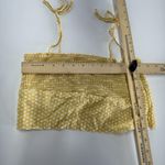 ZARA  Crop Top Womens Medium Yellow White Polka Dot Smocked Tie Strap Summer Cute Photo 6