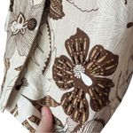 Easy Spirit  100% Linen Hawaiian Jacket Wooden Bead Accents Womens Medium Photo 3