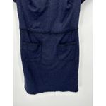 Banana Republic Banana‎ Republic Dark Navy Blue Wool Blend V-Neck Sheath Dress Women's Size 2 Photo 1