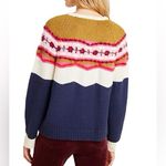Anthropologie Field Flower Fair Isle Wool Blend Pullover Camellia Sweater Photo 1