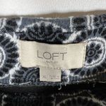 Loft Cotton Blend A-Line Skirt Gray White Black Size XL Workwear Office Casual Photo 4