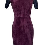 Elie Tahari Elle Tahari Horizon Emily 100% Lamb Suede Leather Knit Sheath Dress 0 Photo 0