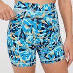 Aerie EUC Offline By  Hi-Rise Goals Shortie Blue Floral Print Short Small Pockets Photo 0