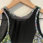 VSX Victoria's Secret Sport Paisley‎ Floral Print Mesh Cutout Crop Top Size M Blue Size M Photo 4