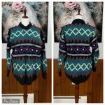 Awesome Vintage 1980s Indian Weavings Ecuadorian Wool Sweater! Gray Size L Photo 1
