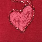 Desigual  Cabernet‎ Red Sleeveless Top Tee Sequins Question Mark Why? Size Large Photo 4