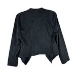 Jack by BB Dakota Big City Nights Black Open Blazer Jacket Faux Suede Size M Photo 2