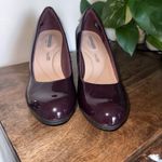 Clarks New Adriel Viola Womens Aubergine Patent Leather Heel Pumps Size 7 Photo 1