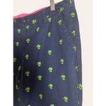 Lilly Pulitzer Navy Palm Tree Embroidered Mid Rise Cropped Capri Pants Size 10 Photo 3