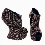 Giuseppe Zanotti  HIGH HEEL WEDGE BOOTS W/ SWAROVSKI CRYSTALS FOXY BROWN $2,450 Photo 1