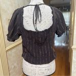 Free People Seratonin Corset Top Brown Puff short sleeves smoked back Sz XL Photo 4