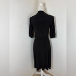 Laundry by Shelli Segal Black Faux Wrap Dress Stretch size 6 Photo 4