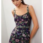 💕MARCHESA NOTTE💕 Embroidered Tulle Gown ~ Dark Purple Floral and Butterfly 10 Photo 2