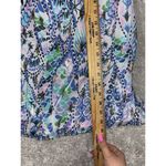 Lilly Pulitzer ELENORA BLUE TAILS OF THE SEA METALLIC SILK TOP SIZE S Photo 6