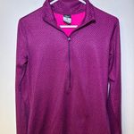 Nike Women's 1/2 Zip Up Pullover Large Pink Polkadot Athletic Gym Athlei… Photo 0