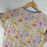 Little Sleepies Womens Bamboo Pajama Top Sz Medium Watercolor Blooms Purple Photo 8