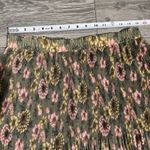 Sag Harbor Vintage  Pleated Floral Bohemian Maxi Skirt Size M Elastic Waist Photo 8