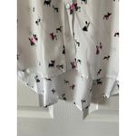 Jane and Delancey Blouse‎ Boston Terrier Frenchie Dog Print Button Down Shirt Size XL Photo 3