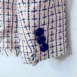 Classiques Entier  Nordstrom Jacket Blazer Pink Tweed Fringe Size 10 Photo 5