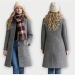 Eddie Bauer  Vintage Wool Blend Tailored City Coat Tweed Neutral Medium  F294 Photo 7