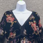 Whimsigoth Juniors Dress M Black Velvet Burnout Empire Floral Dark Romantic Boho Size undefined Photo 2