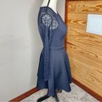 Altar'd State Altar’d State Navy Blue Lace Long Sleeve Fit and Flare Mini Dress Extra Small Photo 1