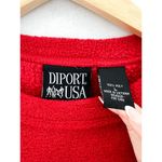 Vintage 90s Breckenridge Red Terry Cloth Embroidered Sweater Large Colorado Photo 1