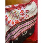 Free People  We the Free Women Small Blossom Thermal Top Red Bandana Sleeves Boho Photo 14