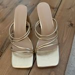 Womens Gold Heels Size 10 Photo 1