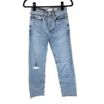 RE/DONE  Womens Jeans High Rise Stove Pipe Comfort Stretch Cloudy Blue Wash 24 Photo 2
