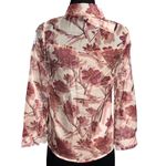 ZARA NEW Basic Semi-sheer Long Sleeve Floral Blouse Photo 1