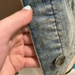 ZARA ⭐️ ripped distressed jean jacket in size xs Photo 3