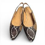 Madewell Women's Snake Print Slingback Flats 9.5 Photo 1