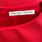Trina Turk  Tomato Red Button Flap Dress Short Sleeve Office Spring Career Prep Photo 2