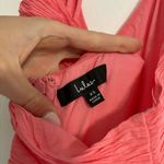 Lulus Lulu’s Chasing Sun Pink Tiered Keyhole Halter Midi Dress Photo 4