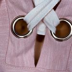 She & Sky Hooded Corset Tie Front Long Sleeve Sweatshirt Blush Pink Size Small Photo 6