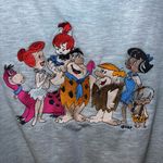 Vintage 90's Flintstones Crewneck Sweatshirt Size XL Embroidered Gray Photo 4