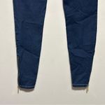 Michael Kors  Skinny Jeans Zipper Ankle Leg Hem Size 2 Stretch Dark Wash Decal Photo 4