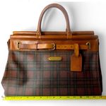 Ralph Lauren Tartan Plaid Brown Green Doctors Bag Boston Weekend Travel Suitcase Photo 12